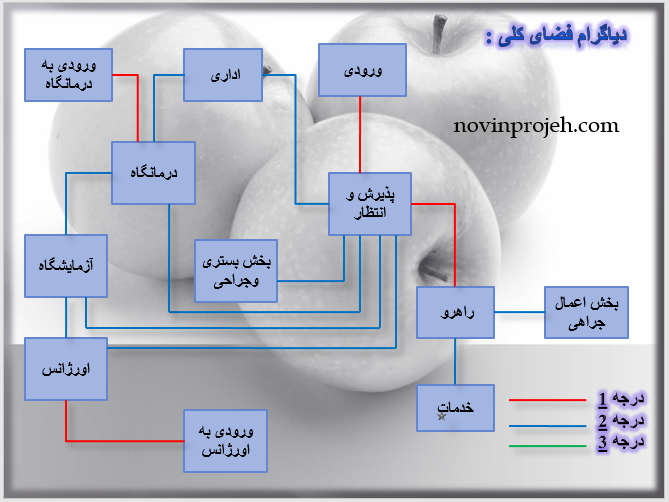 پاورپوینت دیاگرام و ریز فضاهای بیمارستان