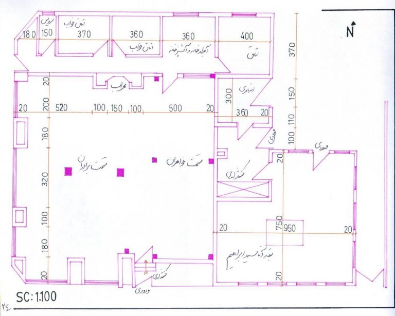 پلان مسجد اردبیلی ها