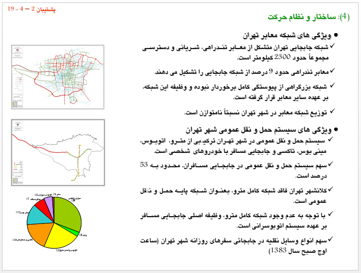 پاورپوینت طرح ساختاري توسعه و عمران شهر تهران